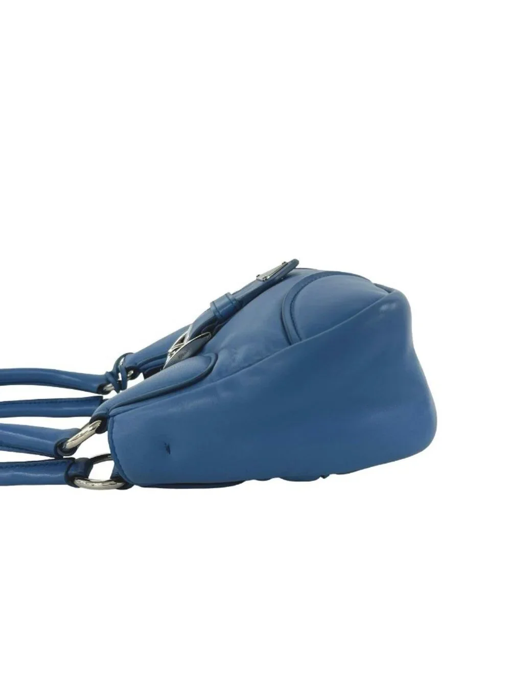 Prada Re Edition Triangle Logo Nappa Leather 2-Way Shoulder Bag Pochette Blue